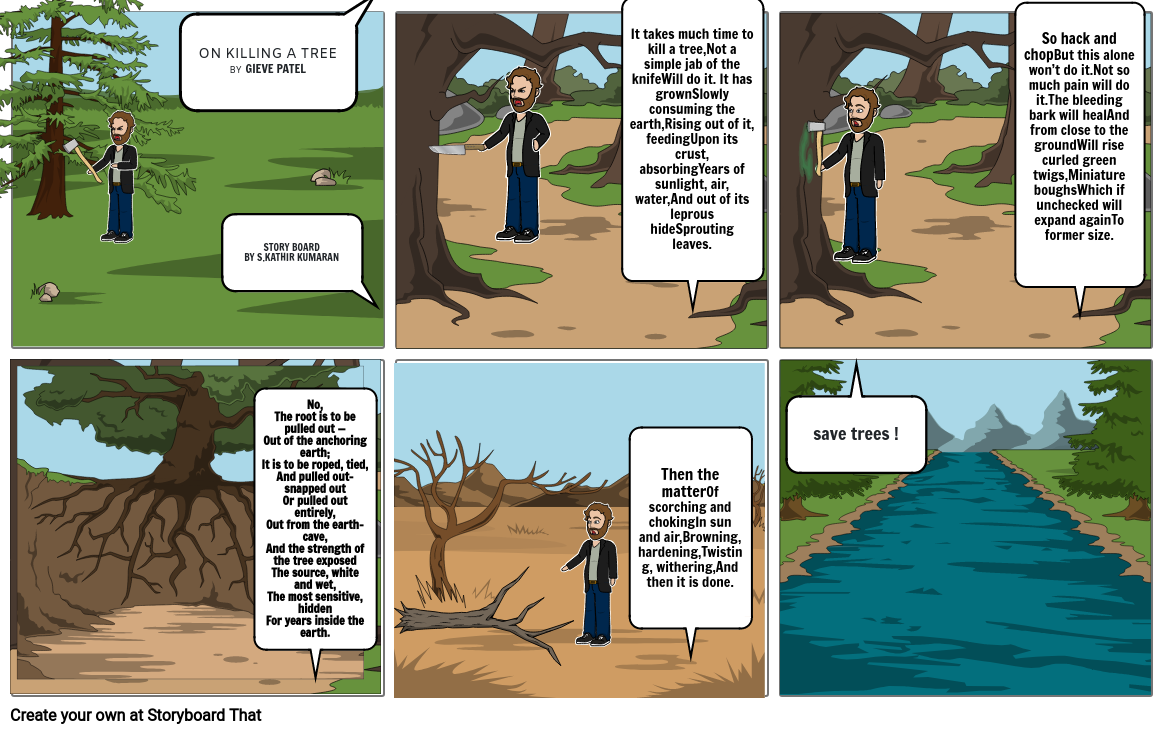 on killing a tree Storyboard by 2ef1d345