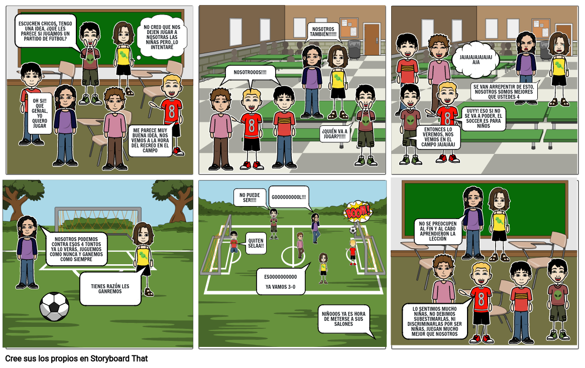 DISCRIMINACIÓN EN LA ESCUELA Storyboard by 2f14507e