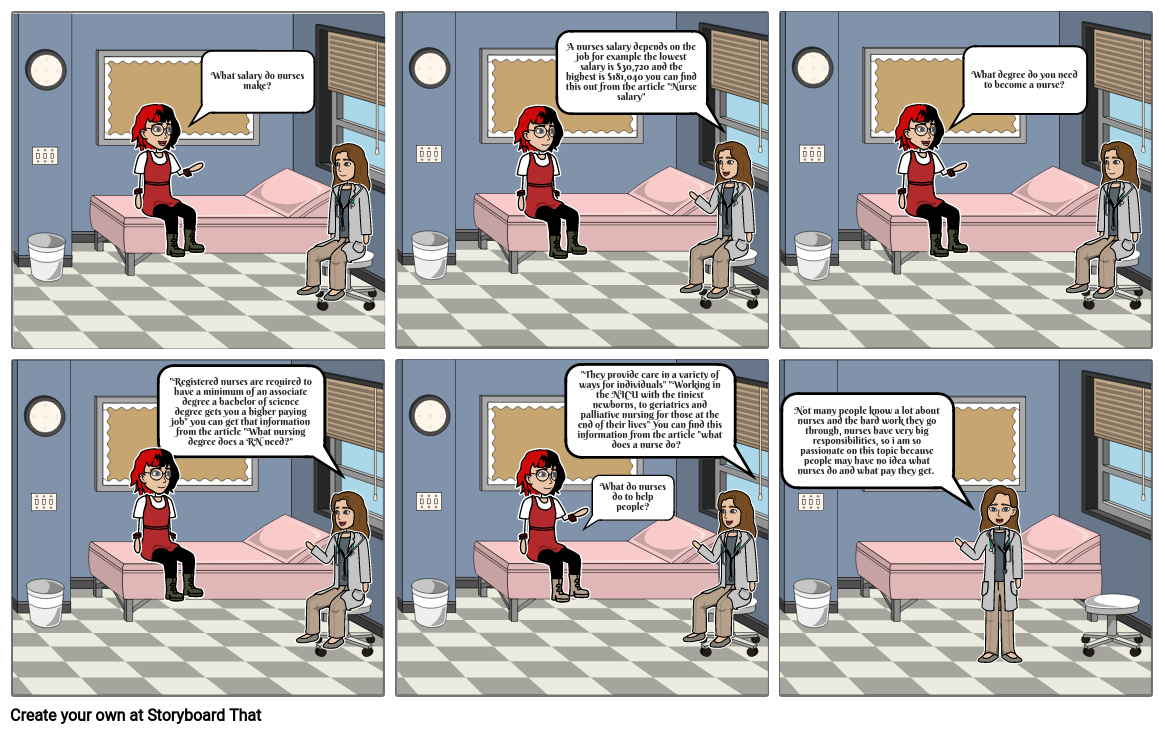 Nurse comic strip Storyboard by 2f9a7a83
