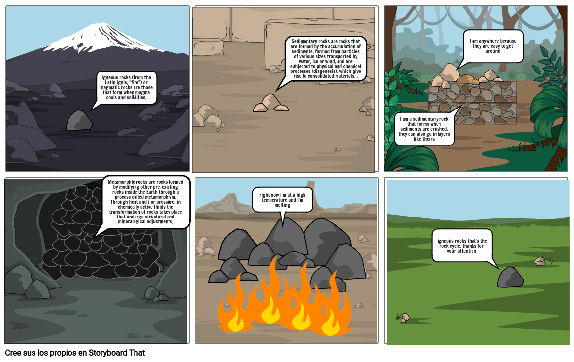 The Rock Cycle Storyboard by 2fbd26ed