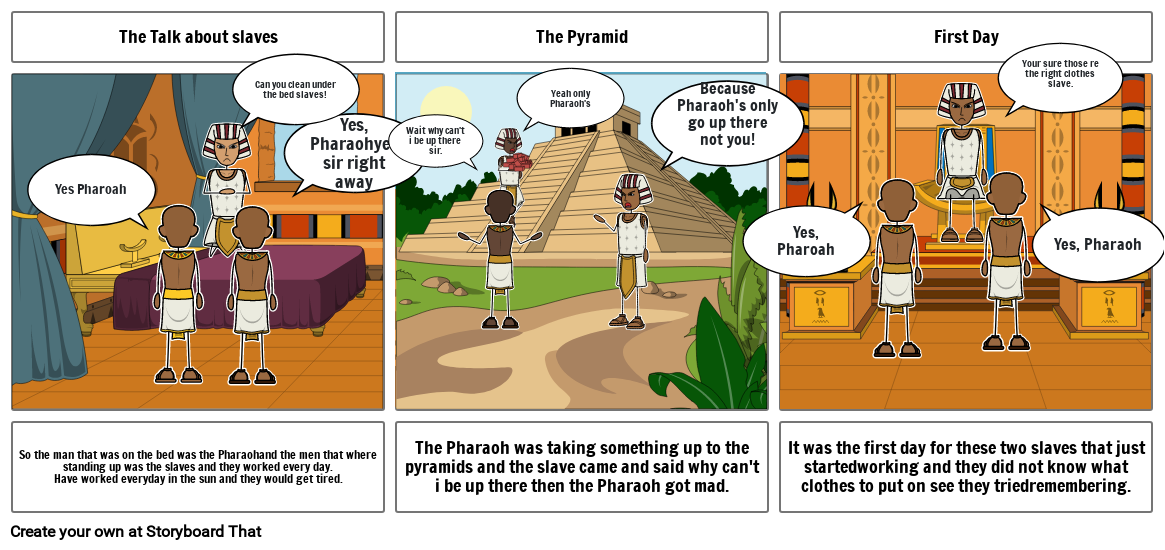 The Pharaoh And The Slaves Storyboard By 2fc6f24b