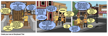 Gupta Empire contributions story board comic