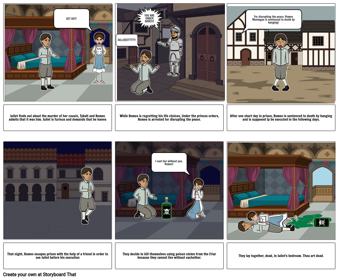 Romeo and Julliet Prediction Storyboard by 301491c8