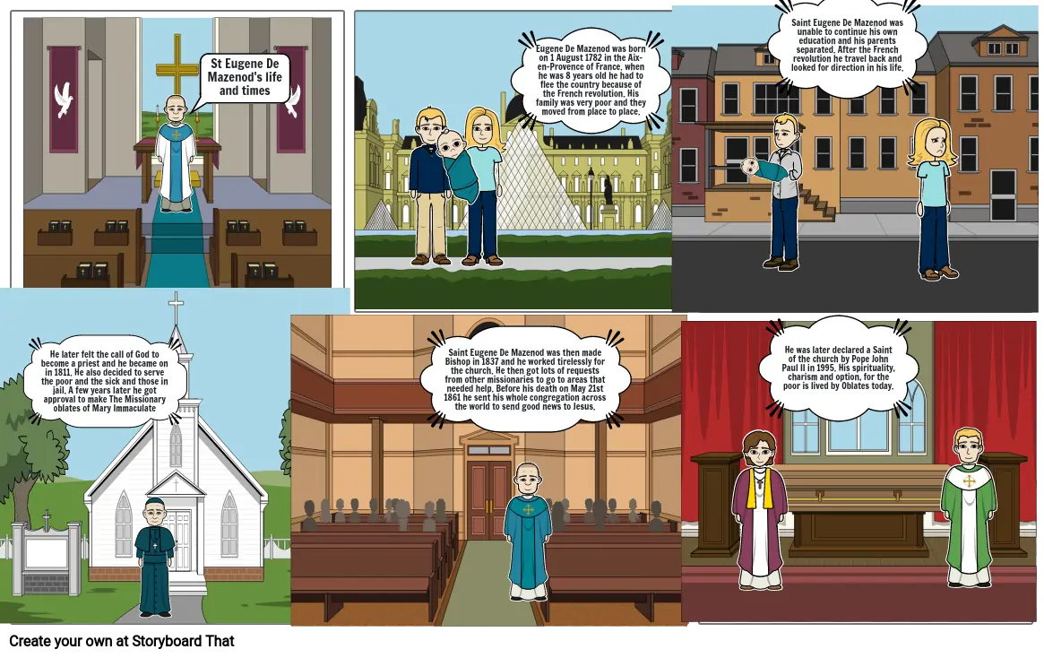 St Eugene De Mazenod Storyboard