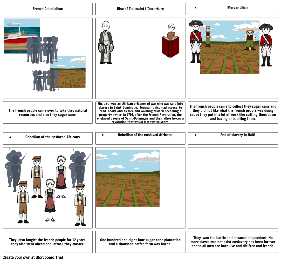 Haitian Revolution Storyboard par 30839494