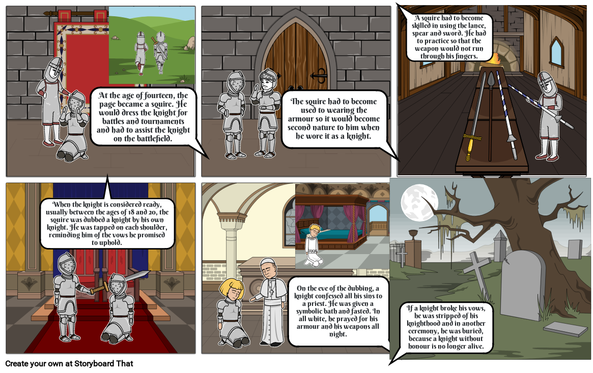 Stages of Knighthood 2 Storyboard by 30da725f