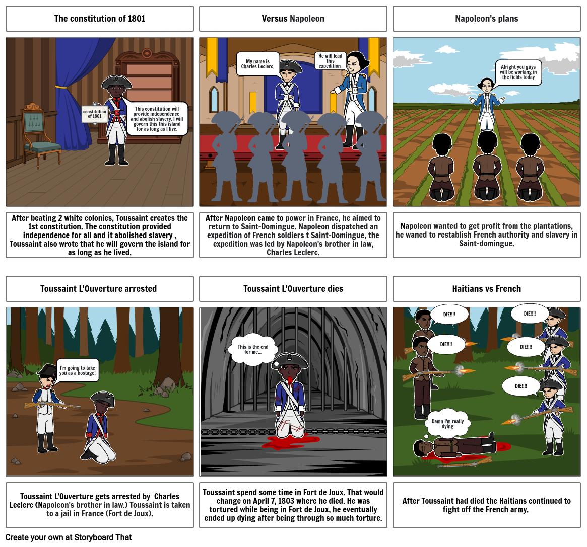 The Haitian revolution Storyboard by 30dc8c83