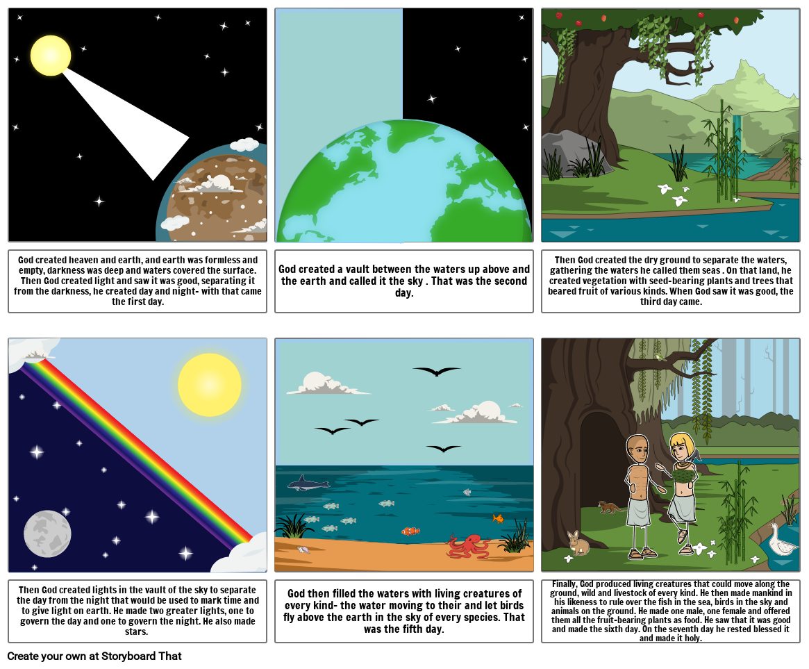 The Creation Storyboard By 31291bd2