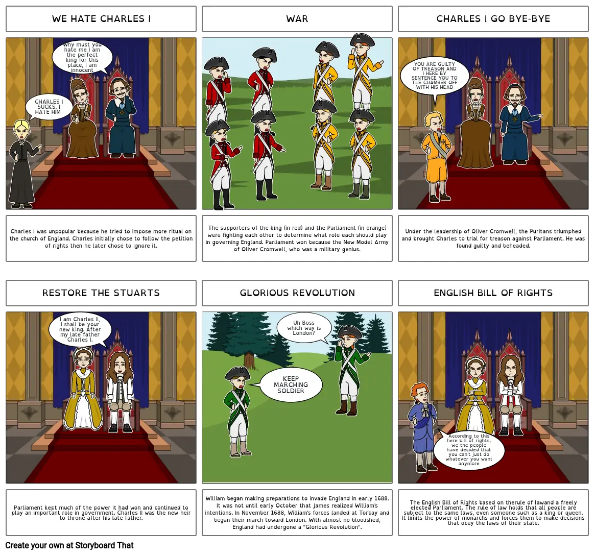 English Civil War Storyboard by 318b9e40