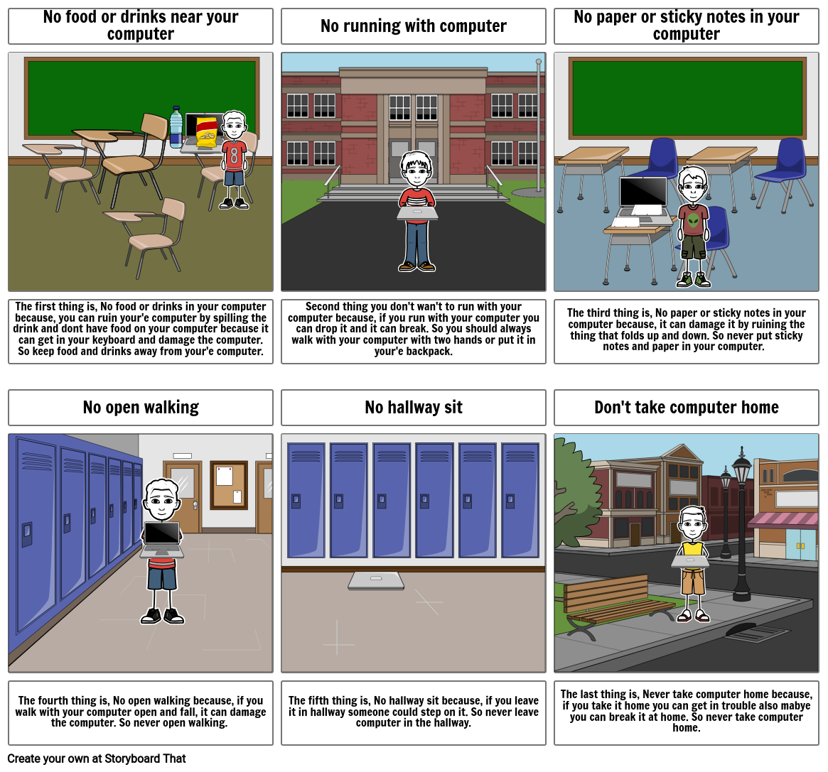 Computer safety Storyboard by 324811ed