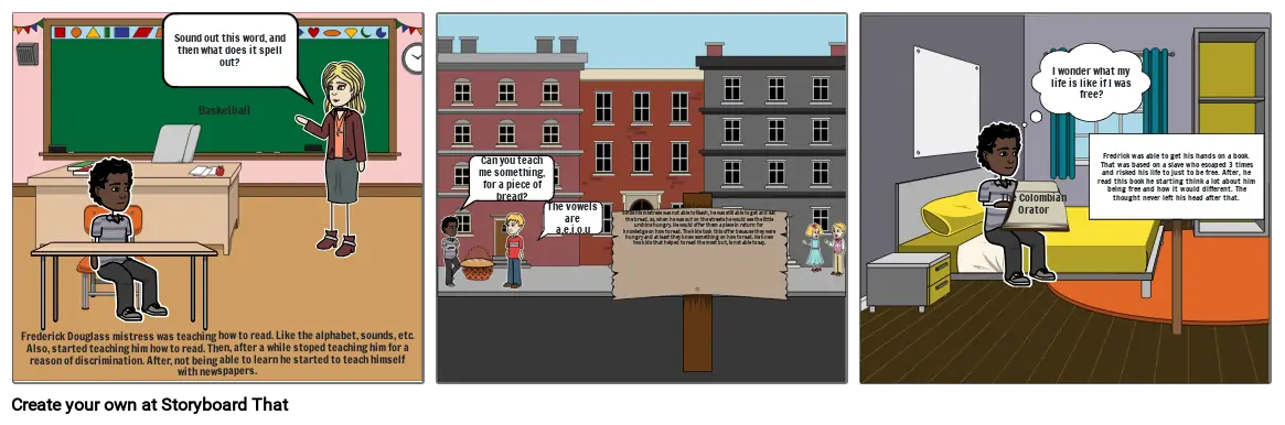 Frederick Douglass Comic Strip