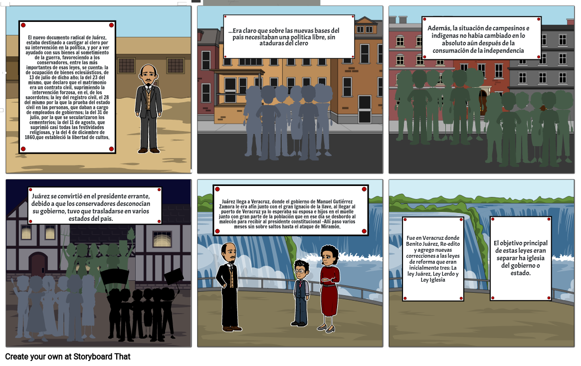 Las Leyes de Reforma Storyboard by 325d14e1