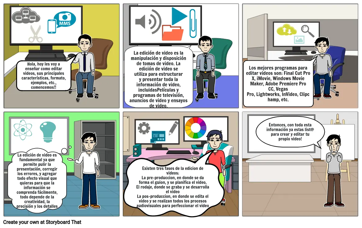 Historieta de edición de video Storyboard por 326c9be5