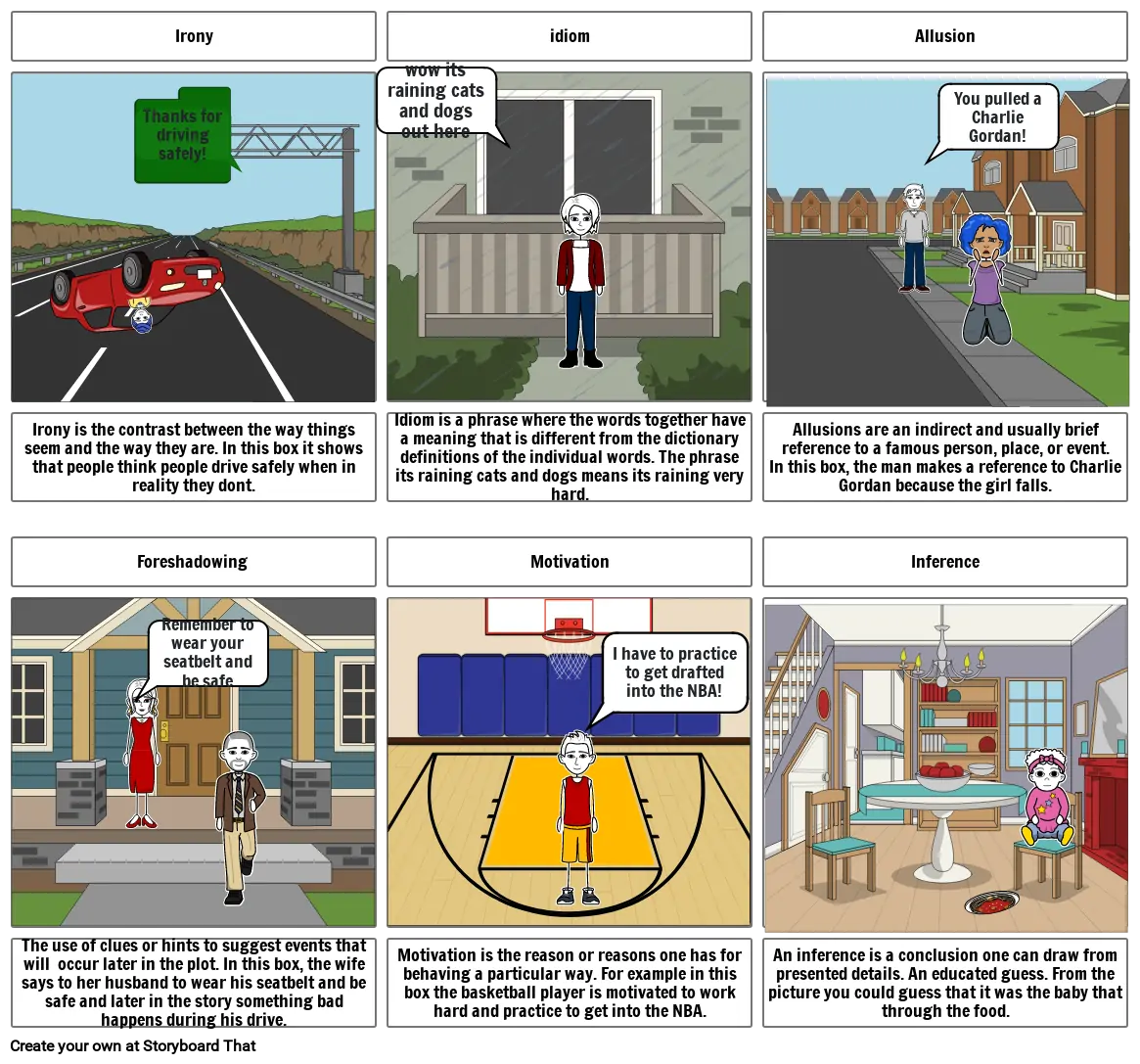 figurative language storyboard