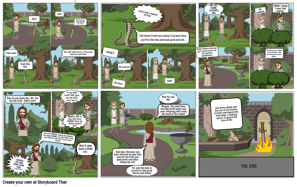 Adam and Eve comic Storyboard by 328a781f