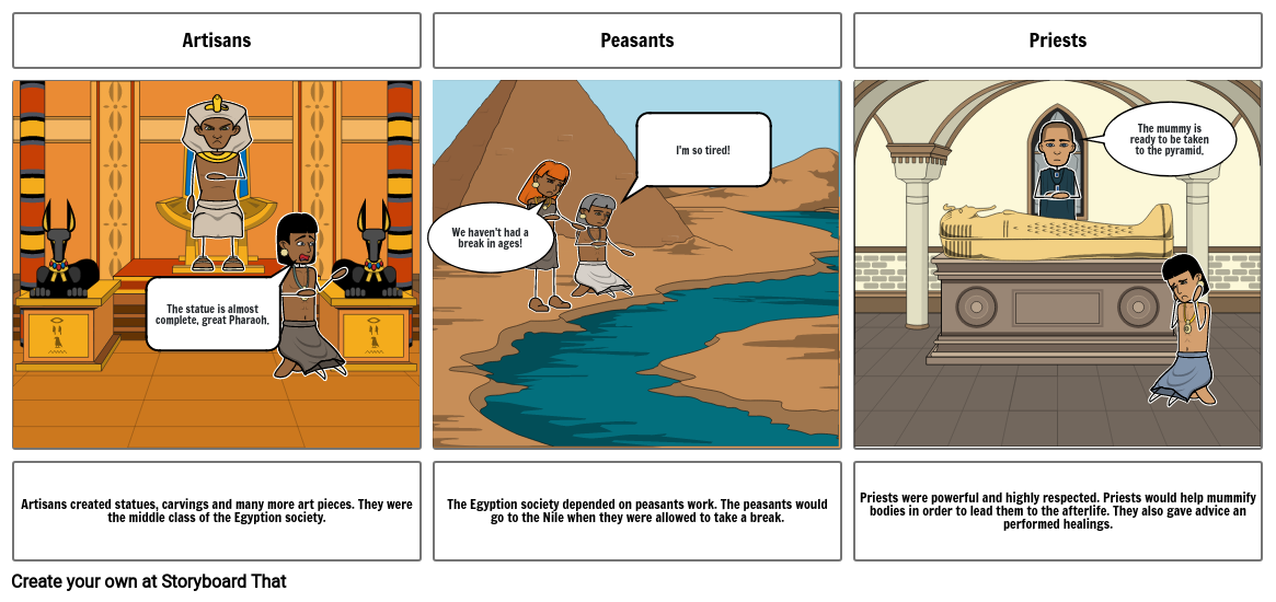 Daily Life In Ancient Egypt Emma Diedrich Storyboard