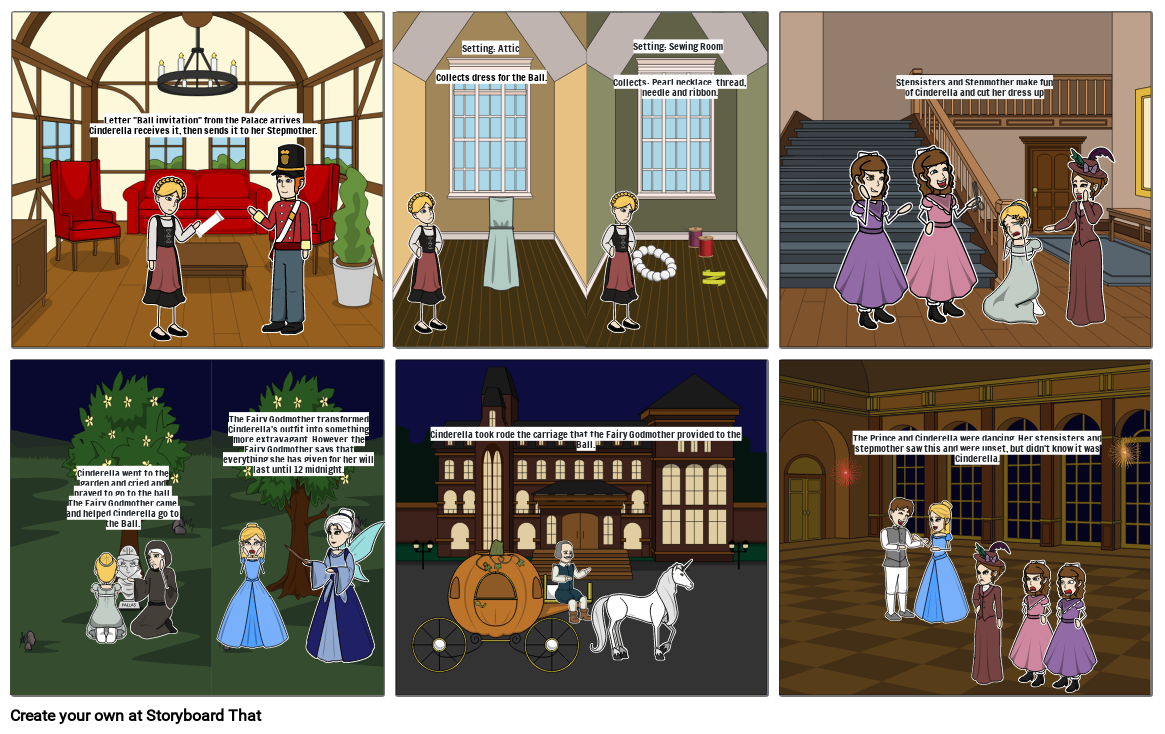 Cinderella Storyboard 9IST Create Your Own Adventure Story