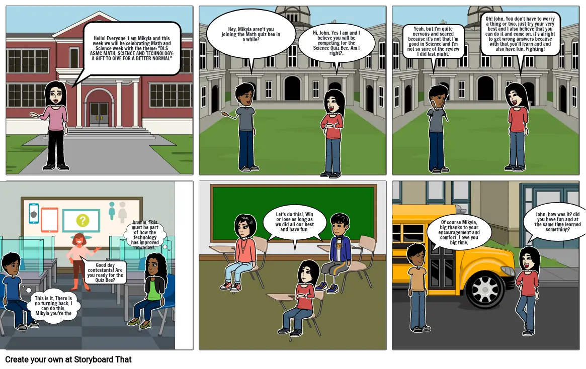Comic strip for Math and Science week