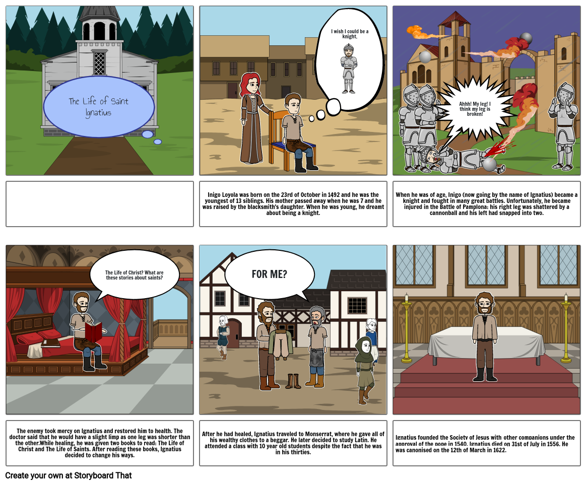 The Life of Saint Ignatius Loyola Storyboard by 32f2a989