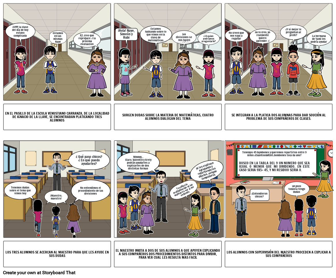 "MI VIDA COMO ESTUDIANTE Y LAS ASIGNATURAS" Storyboard