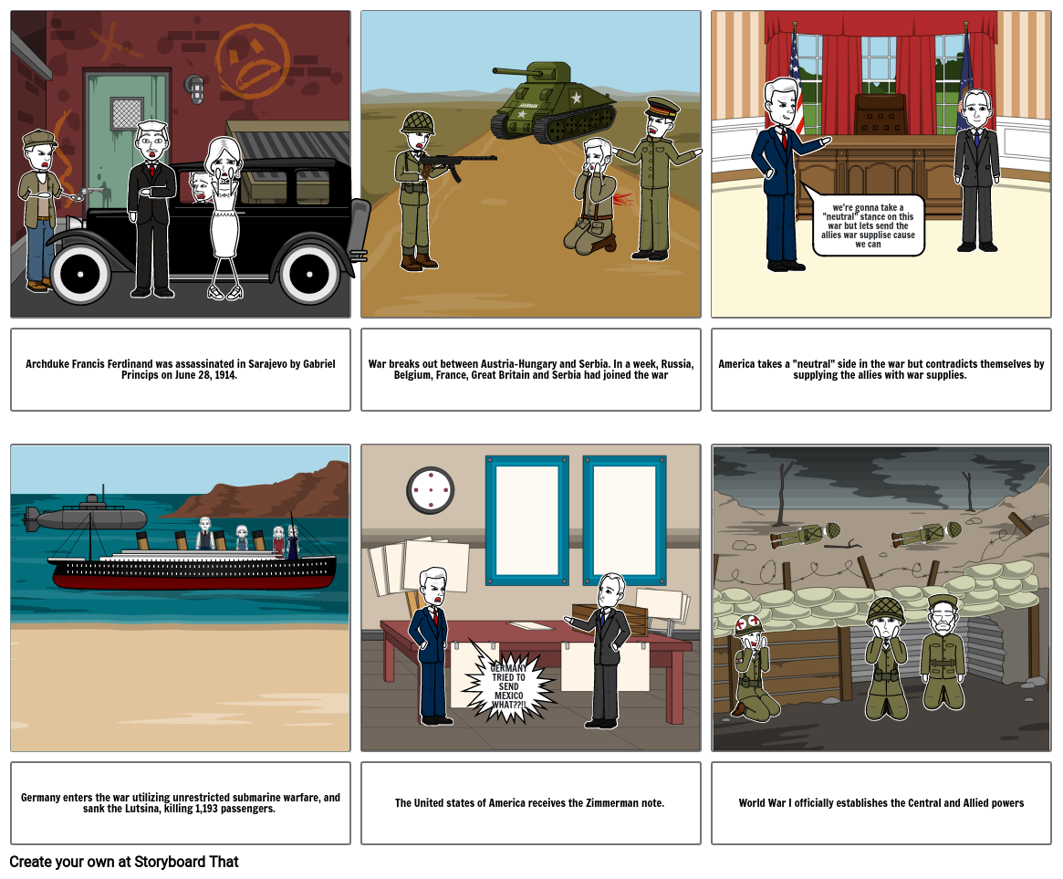 Ww1 Assignment Storyboard By 3335600c