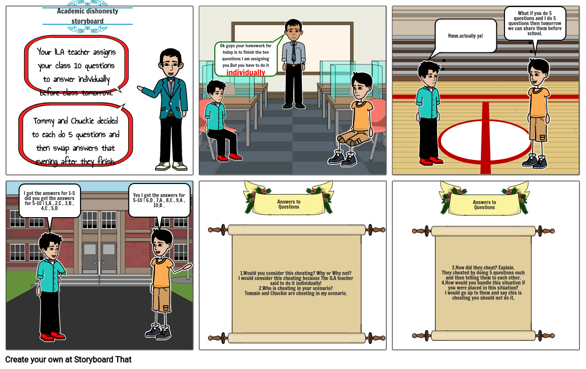 Academic Dishonesty Storyboard