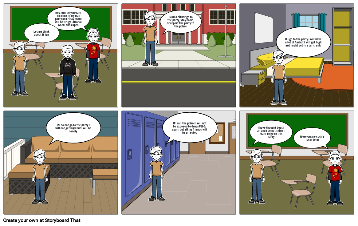 Decision making comic strip Storyboard by 33ccc4af