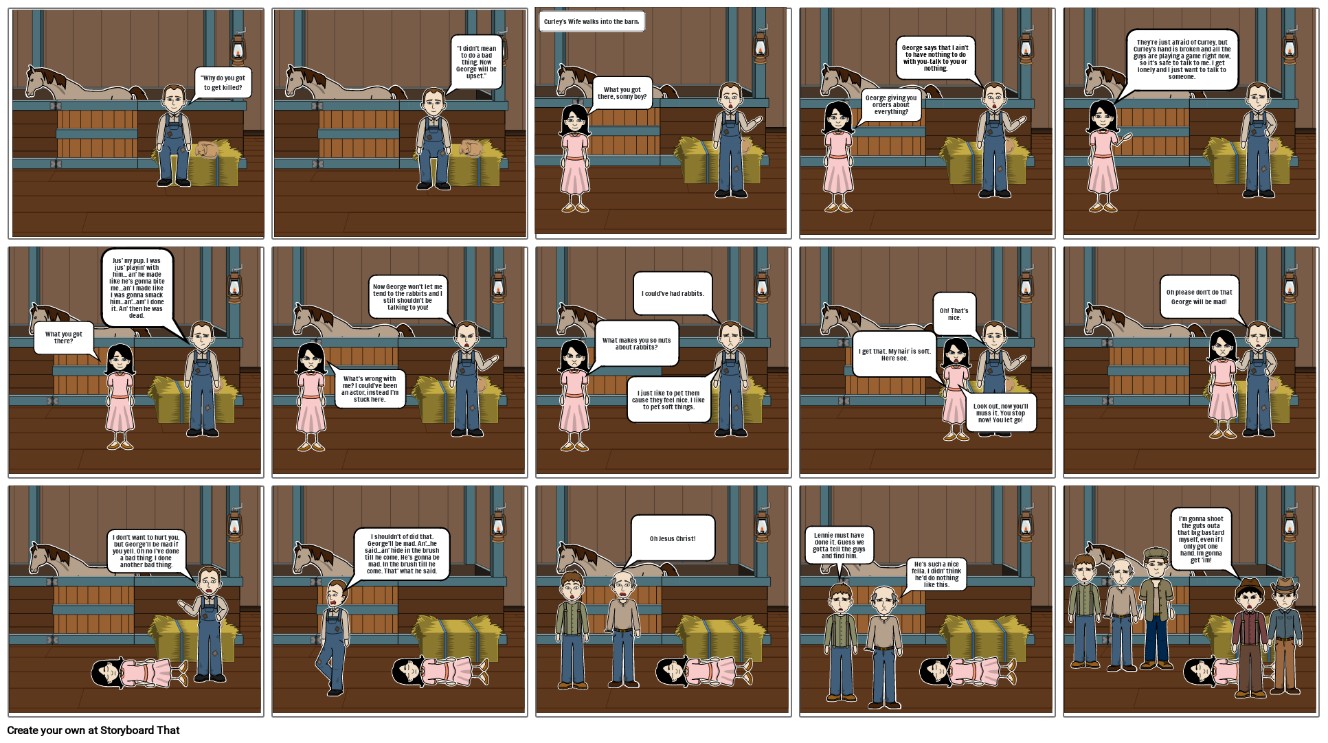 Of Mice and Men Chapters 5-6 Comic