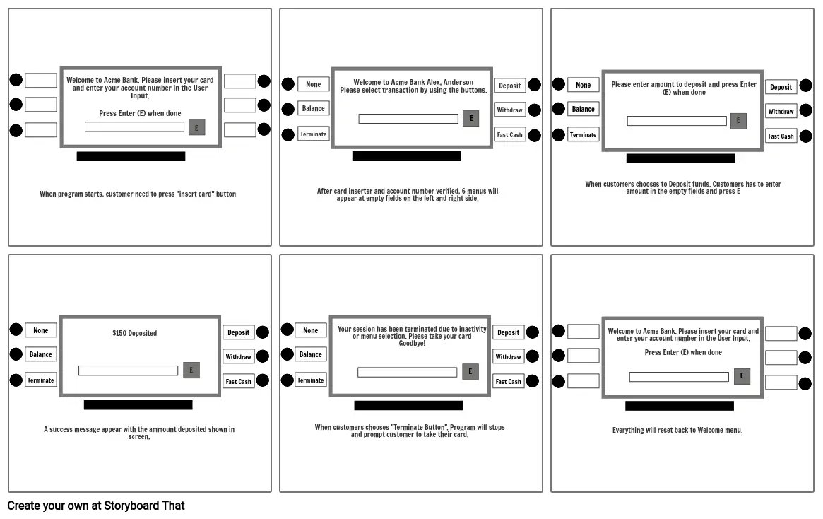 ATM STORYBOARD