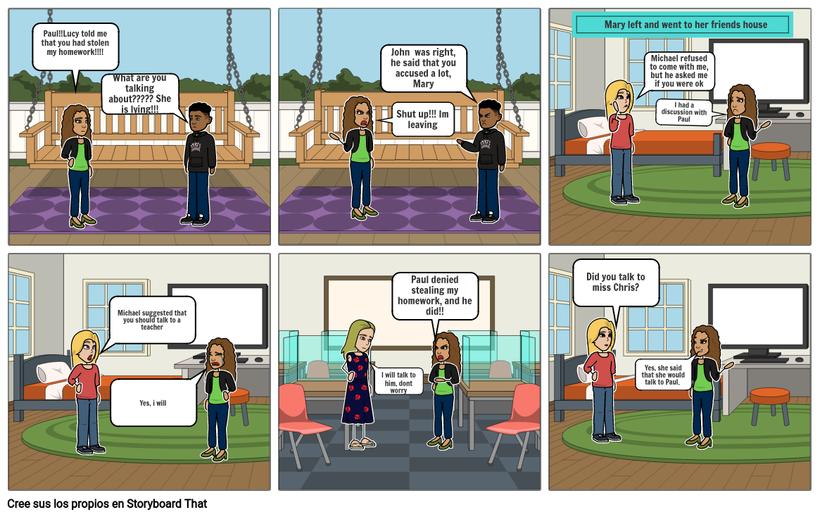 Reported Speech Comic Storyboard By Eb