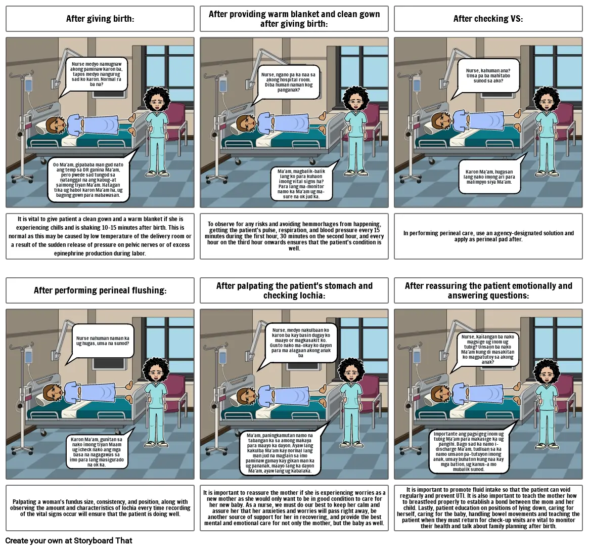 ePortfolio 4- Module 4 - Postpartum Story Board (Postpartum Changes) - Manu