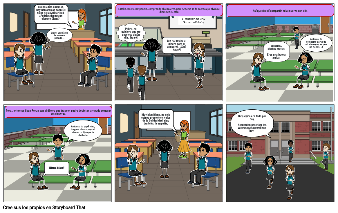 Los Valores Storyboard By 34e959b2 9063