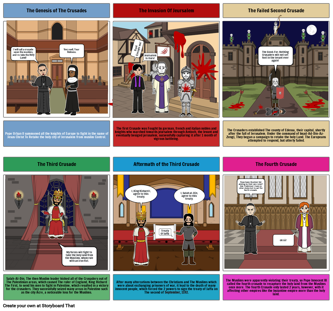 The Crusades FULL Storyboard By 34f08528