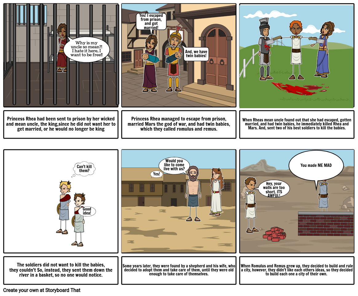 Romulus and Remus StoryBoard Storyboard por 356dc92c