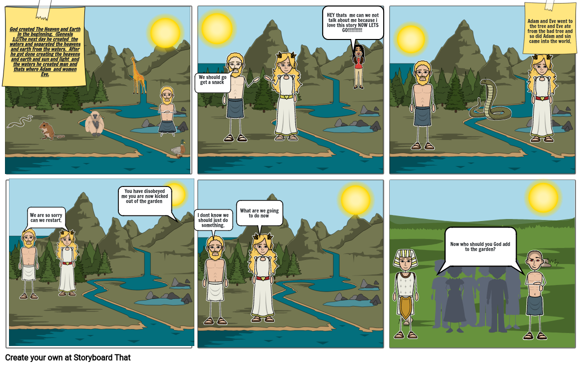 Comic strip bible Storyboard by 3575f46b