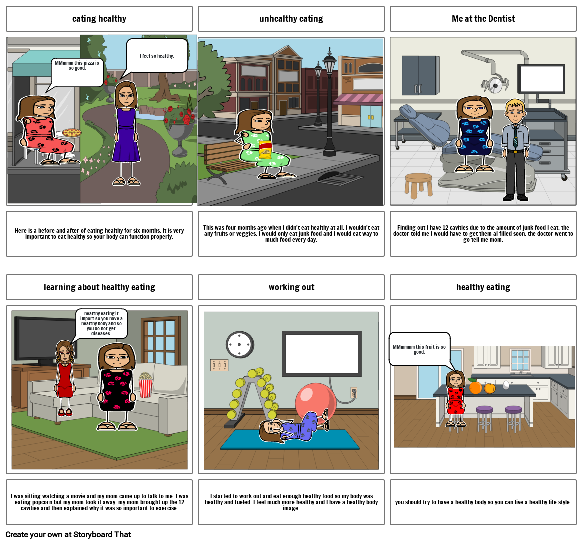 healthy eating psa Storyboard av 35800975