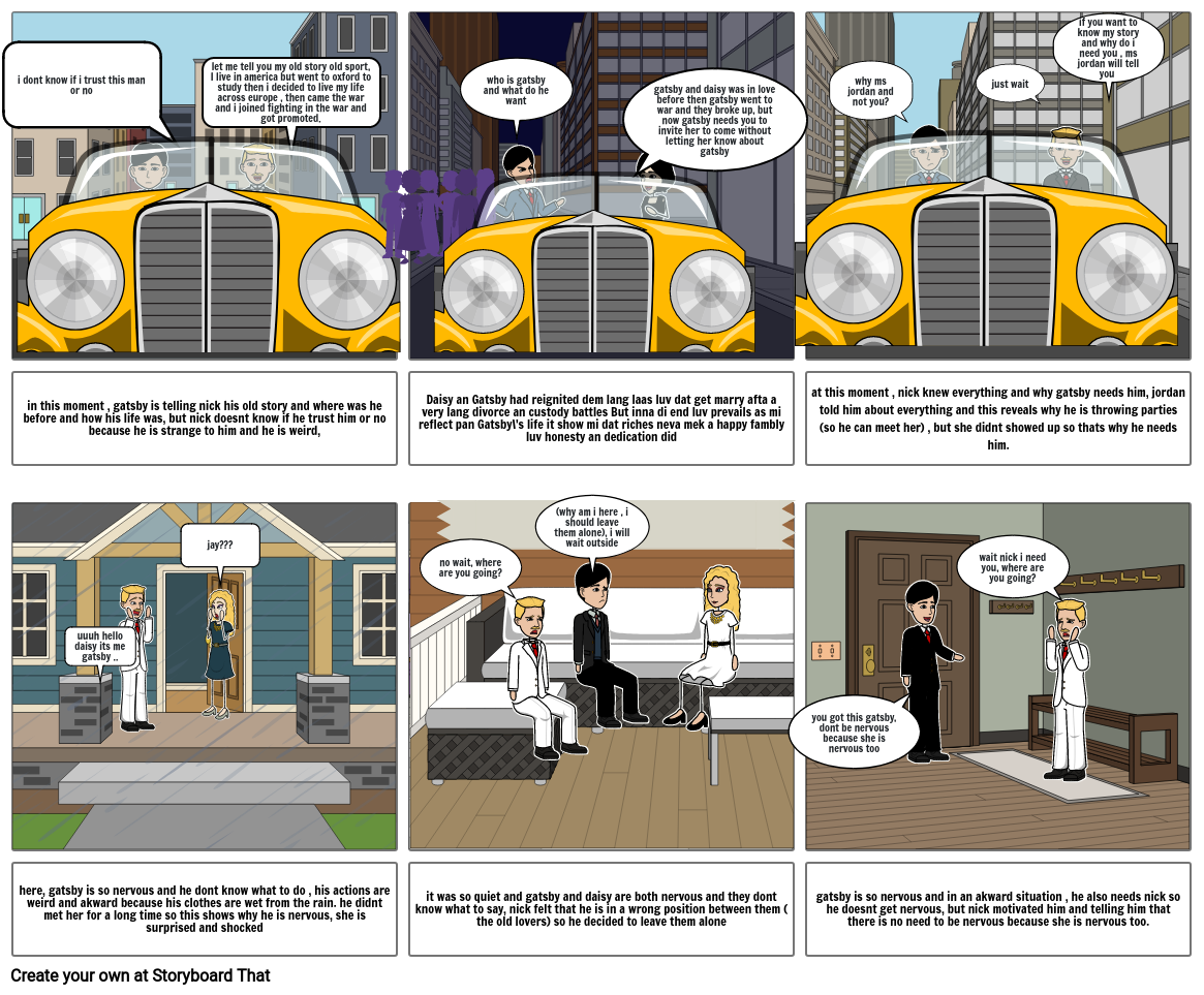 The Great Gatsby Storyboard By 358d9325