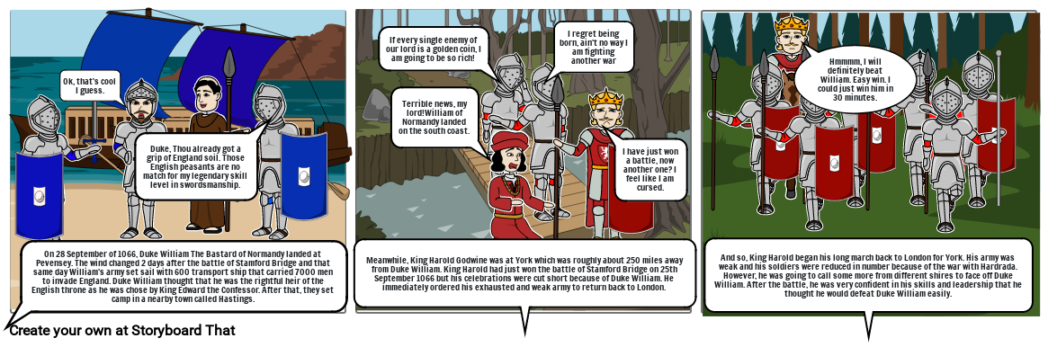 Battle of Hastings Storyboard by 363bcfcd