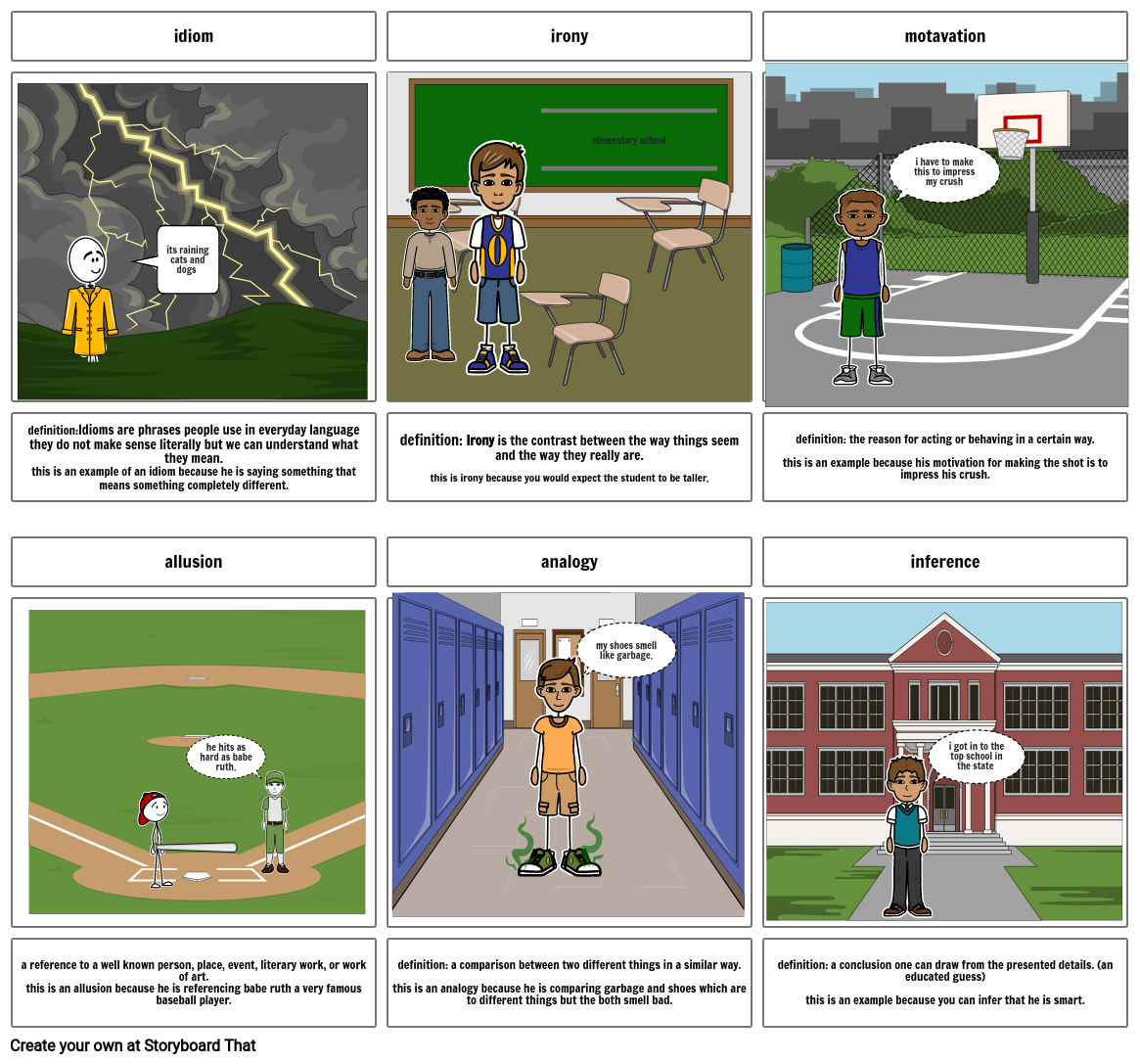 Figurative Language Storyboard By 3649811c 9779