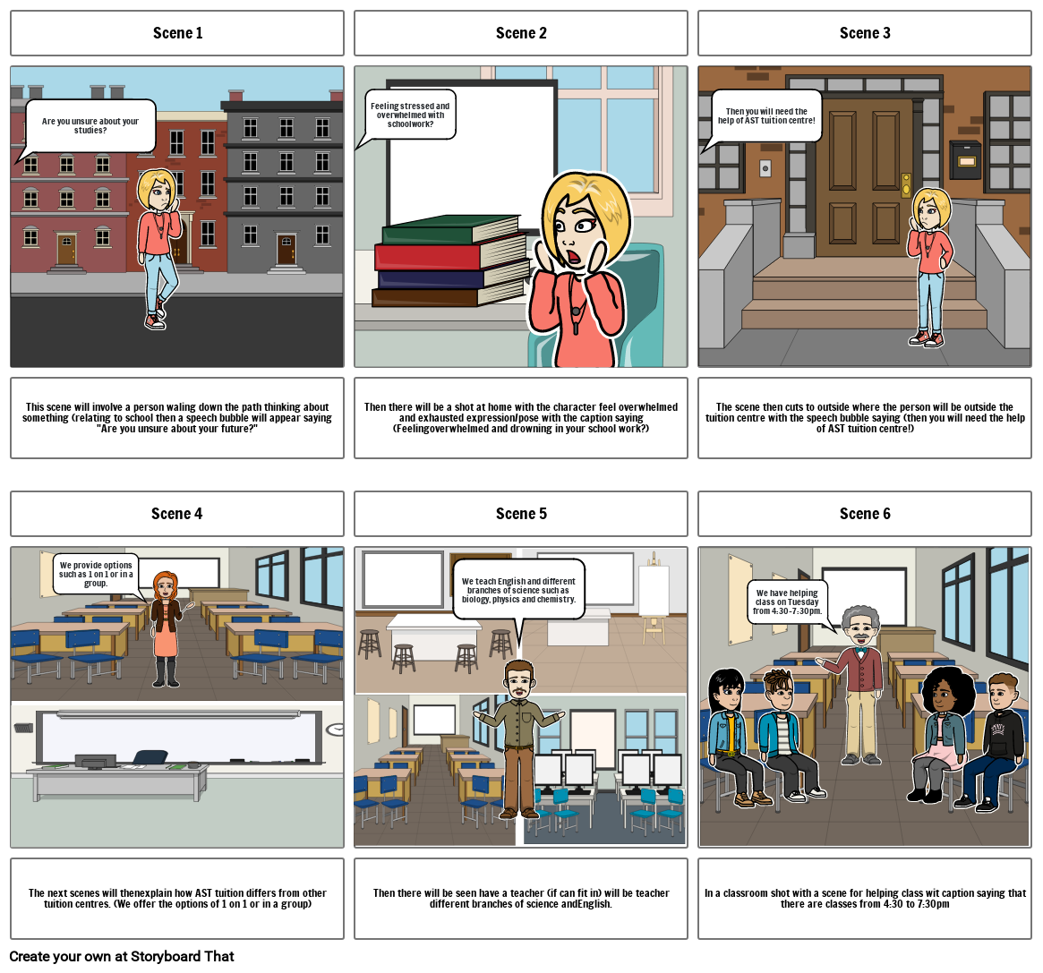 AST tuition centre Storyboard by 3692edce