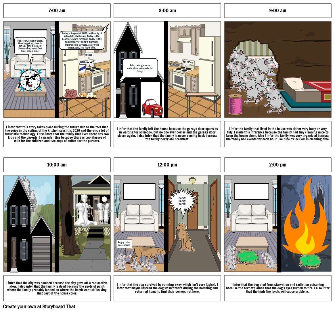 There Will Come Soft Rains Questions Storyboard