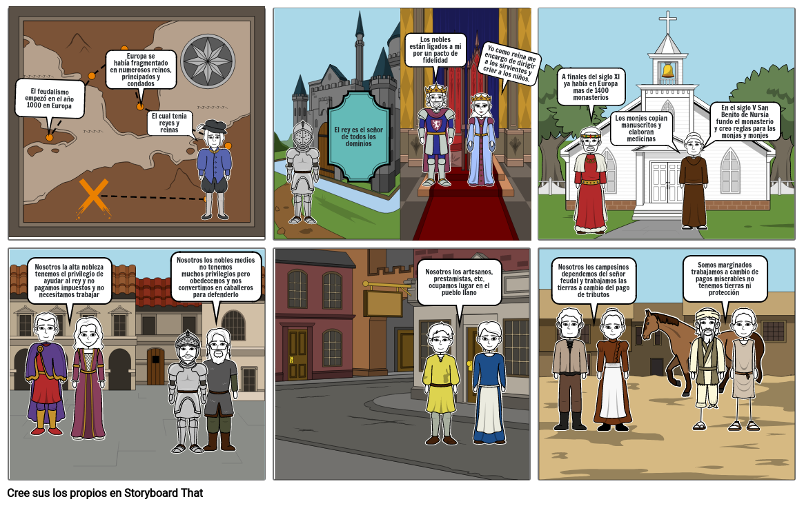 El Feudalismo Storyboard by 37239616