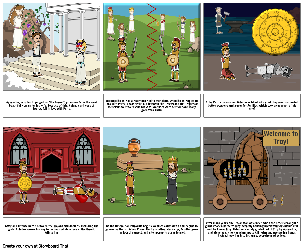 The Iliad Storyboard Storyboard by 3795d219