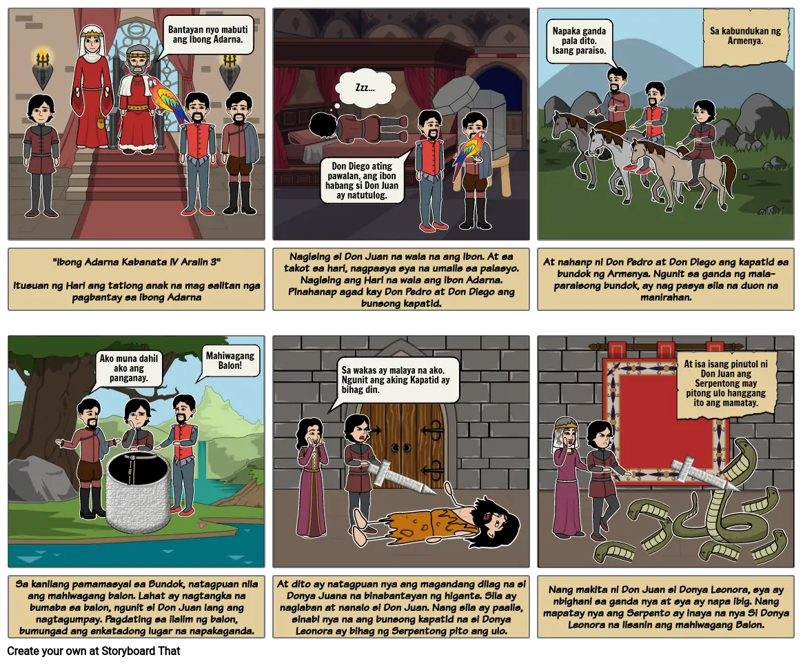 Ibong Adarna Storyboard By 4cf55c3f 