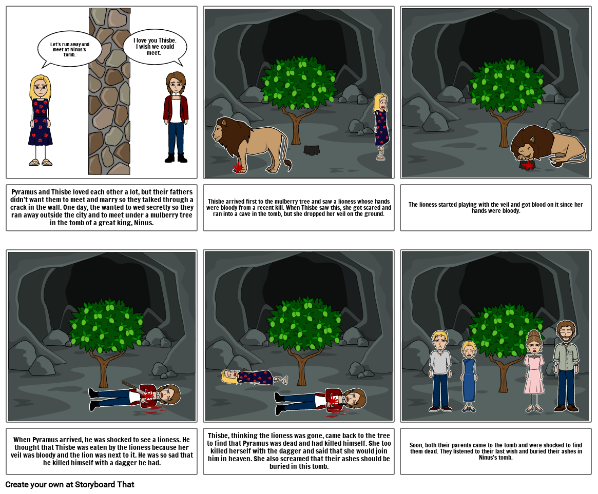Pyramus and Thisbe Storyboard por 3904a895