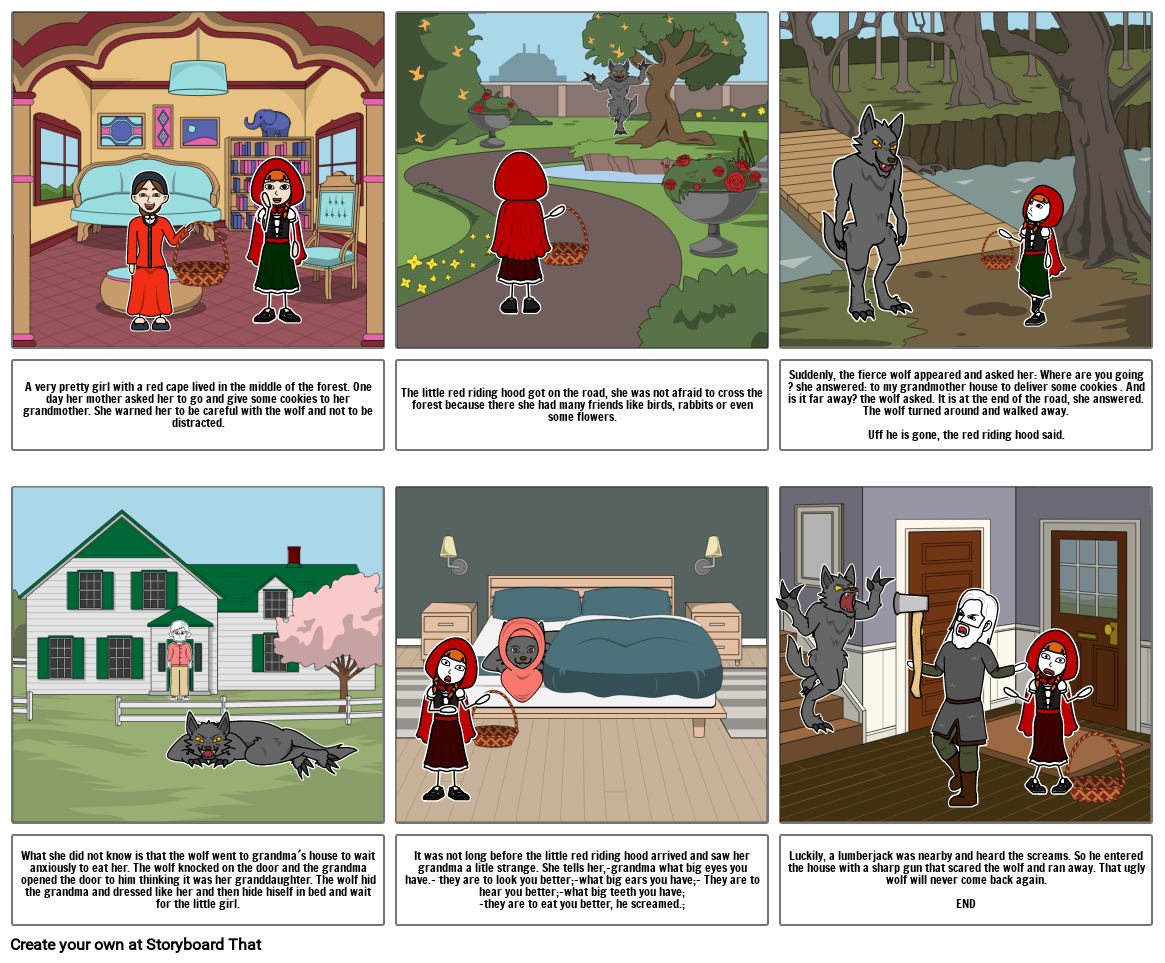 The little red riding hood Storyboard by 394c846a