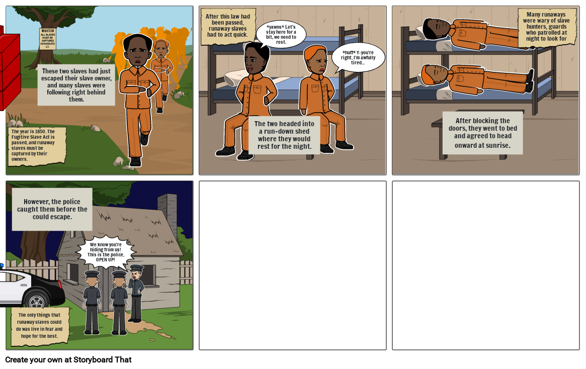 fugitive slave act Storyboard by 3959f0a0