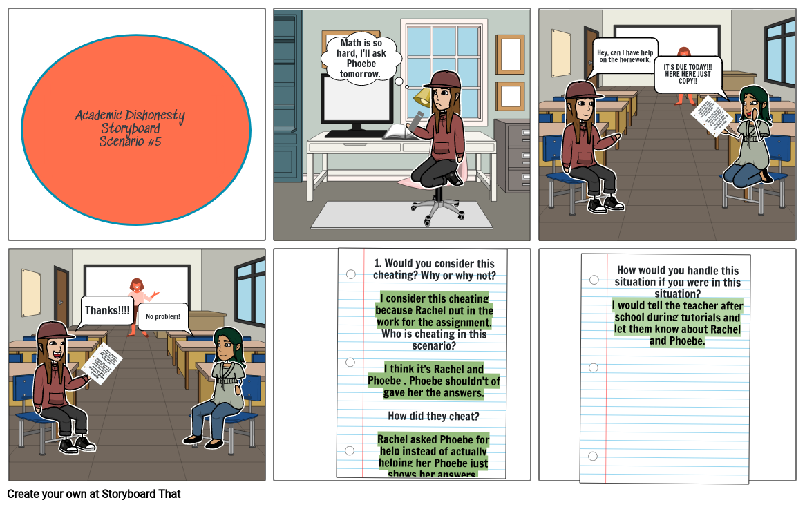 Academic Dishonesty Storyboard