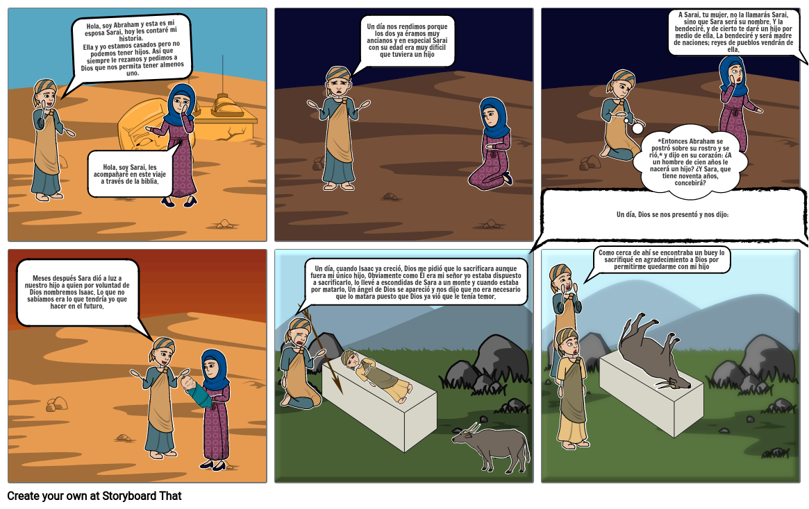 La historia de Abraham Storyboard by 39cd1b0a