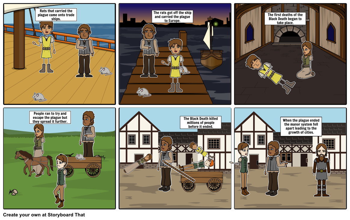 The Black Death Storyboard by 39e367878732